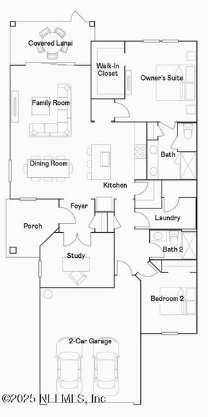 2D floor plan layout of this home in Stillwater | Active Adult 55+: Stillwater - Villas, St. Johns, FL (Image 3). 2D floor plan layout of this home in Stillwater | Active Adult 55+: Stillwater - Villas, St. Johns, FL (Image 3).