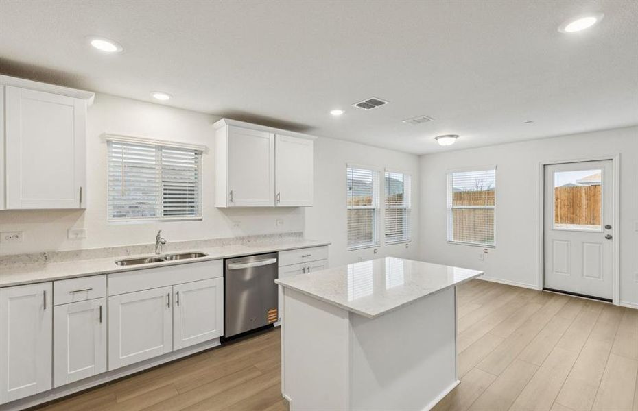Airy kitchen with ample cabinet space Airy kitchen with ample cabinet space