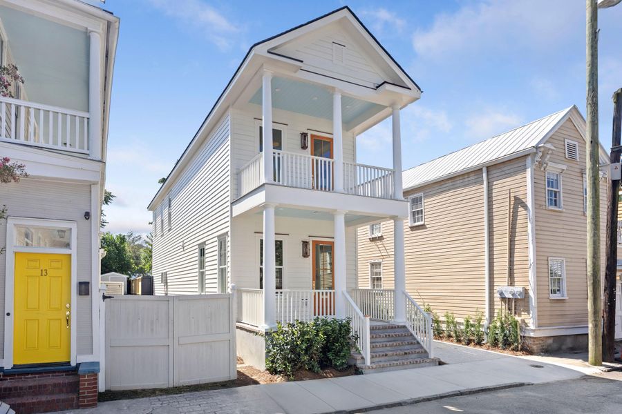 Front exterior of a new home in , Charleston, SC, highlighting curb appeal (Image 24). Front exterior of a new home in , Charleston, SC, highlighting curb appeal (Image 24).