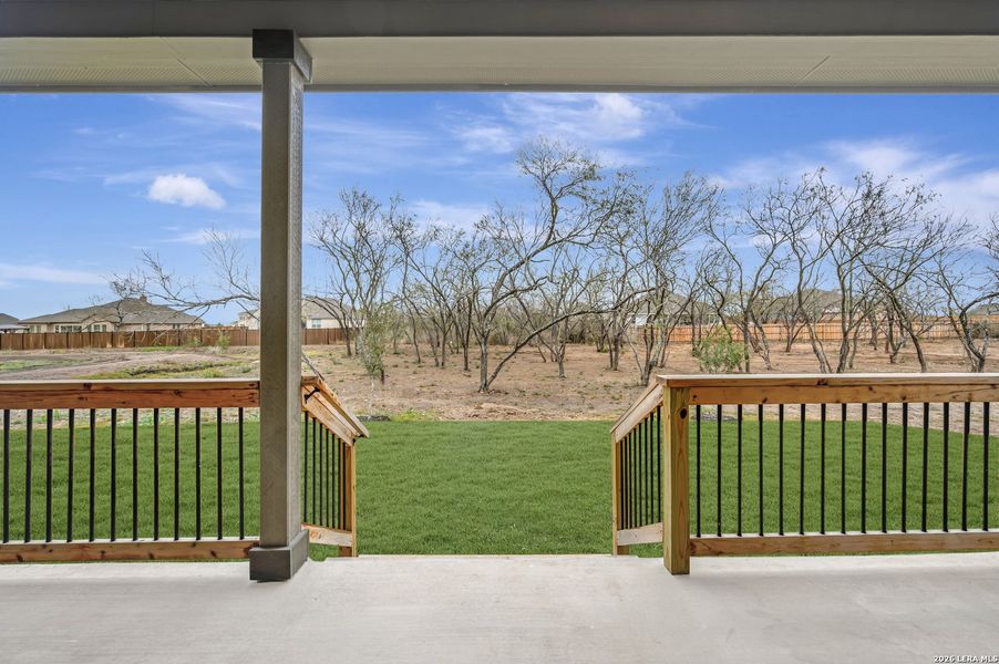 Exterior details and patio area of a home in Everly Estates, San Antonio (Image 3).
