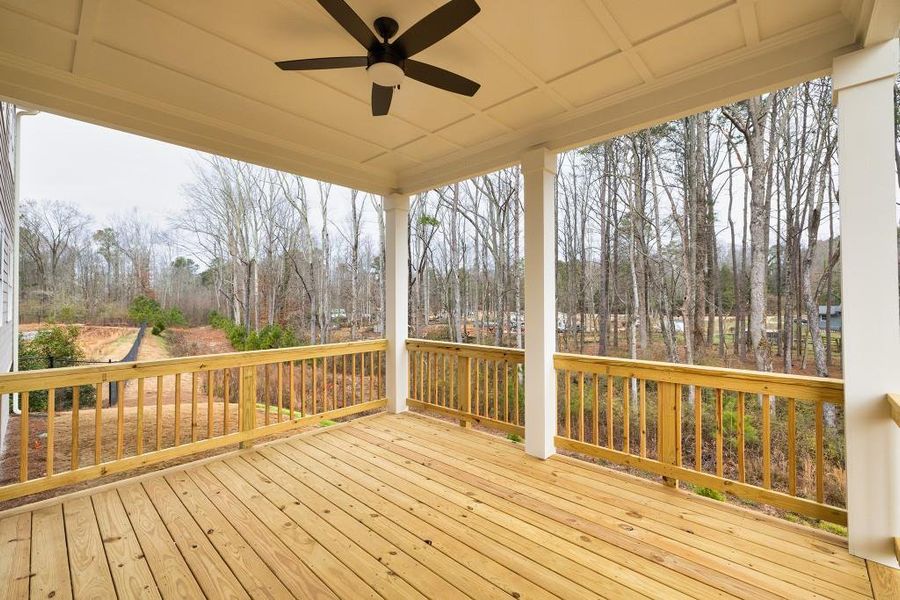 Exterior details and patio area of a home in Hillshire, Cumming (Image 20).