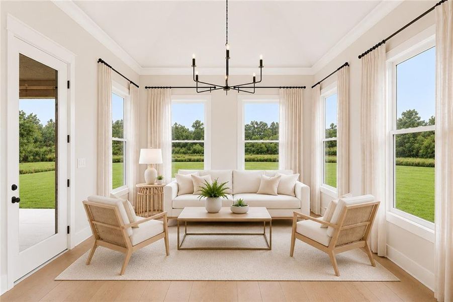 Furnished interior view inside a new home in The Tillery, Marietta (Image 14).