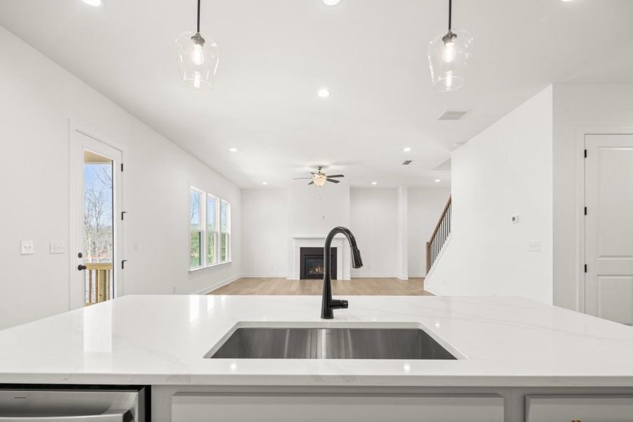 Close-up of interior finishes inside a home in East Harbor II at Chestatee, Dawsonville (Image 18).