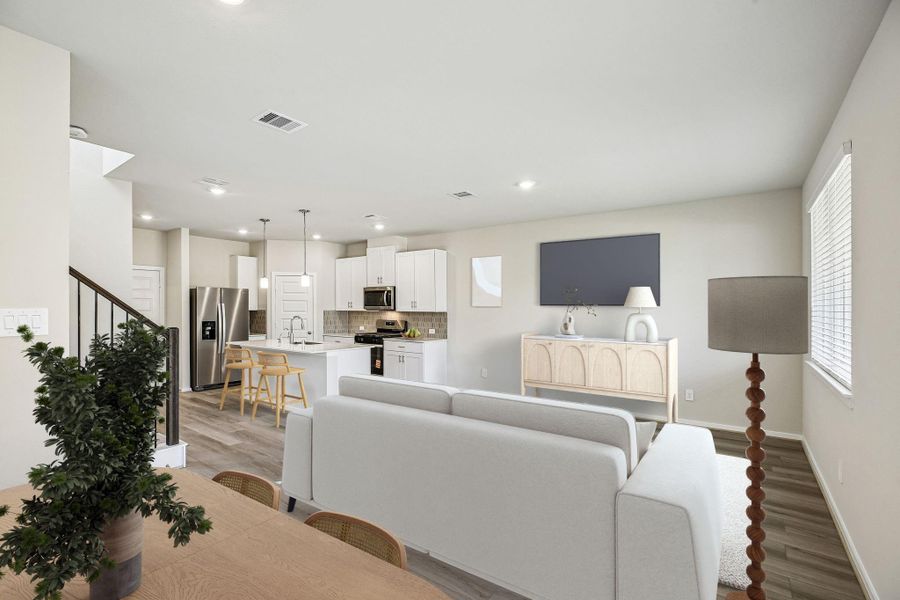 Furnished interior view inside a new home in Kemah Crossing - City Series, Kemah (Image 9).