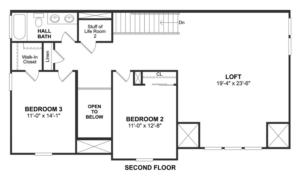 2D floor plan layout for the Mykonos by K. Hovnanian® Homes in Elevon, Lavon, TX (Image 4). 2D floor plan layout for the Mykonos by K. Hovnanian® Homes in Elevon, Lavon, TX (Image 4).