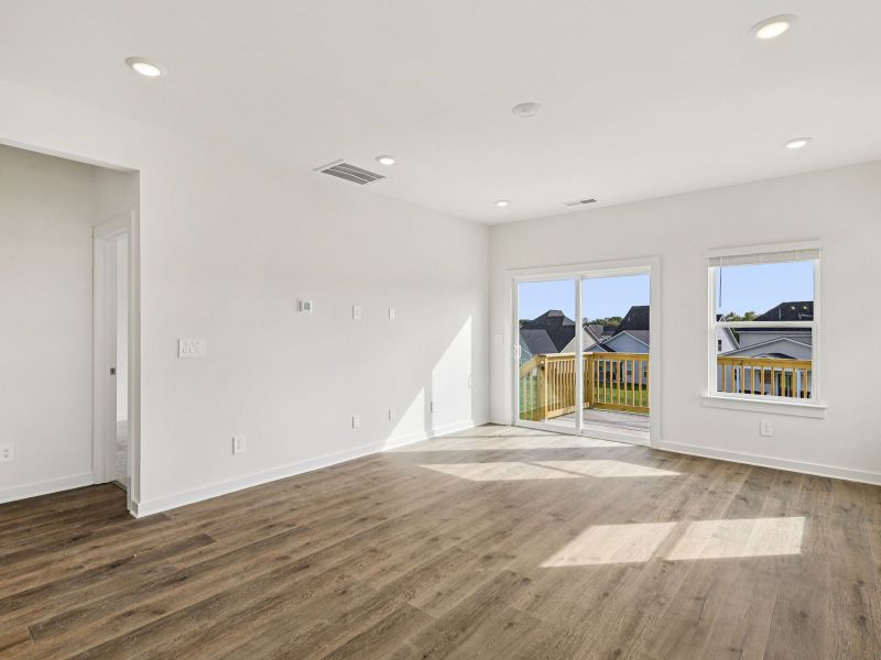 Invite friends and family to watch the big game in the spacious great room.