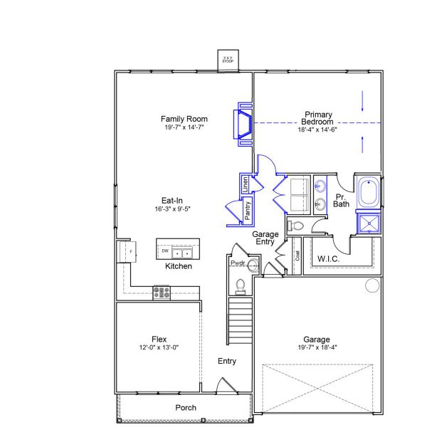 2D floor plan layout of this home in Ellington, Elgin, SC (Image 2). 2D floor plan layout of this home in Ellington, Elgin, SC (Image 2).