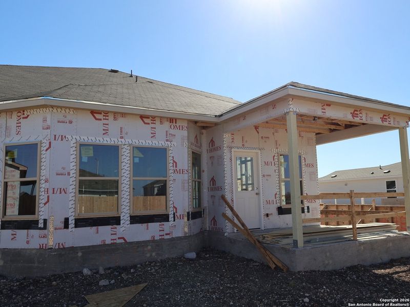 In-progress construction of a new home in Meadows at Clear Springs, New Braunfels, TX (Image 29).