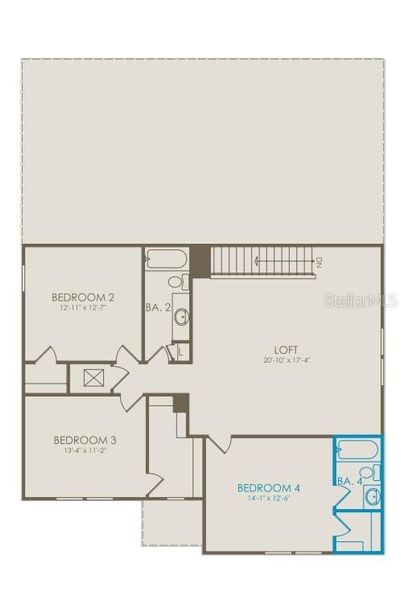 2D floor plan layout of this home in The Landings at Live Oak Lake, St. Cloud, FL (Image 4). 2D floor plan layout of this home in The Landings at Live Oak Lake, St. Cloud, FL (Image 4).