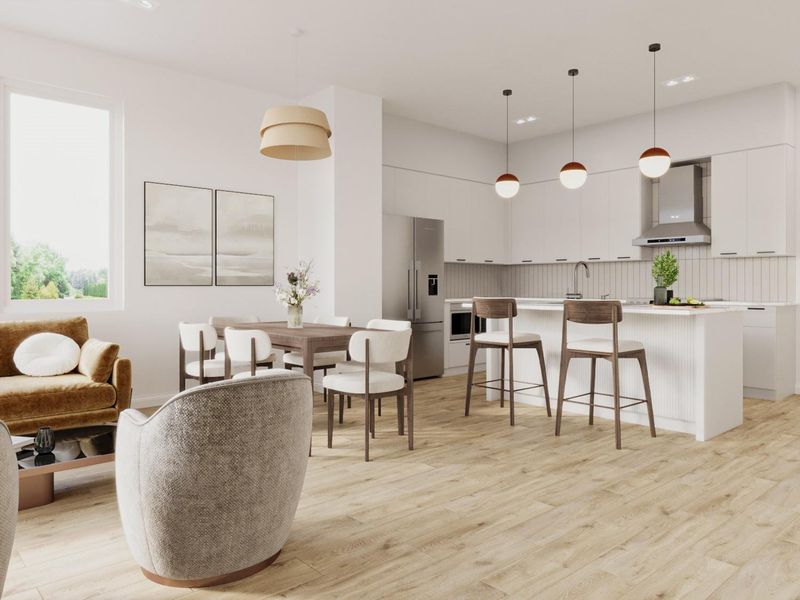 Furnished interior view inside a new home in Municipal Drive Townhomes, Leander (Image 3).
