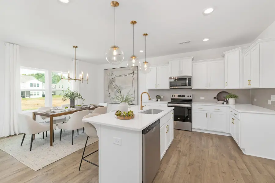 Representative furnished interior of a home built from the Wagner by True Homes in Edgewater - Lakeview Point, Lancaster (Image 4).