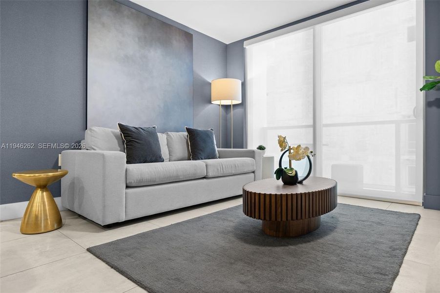 Furnished interior view inside a new home in , Miami (Image 10).