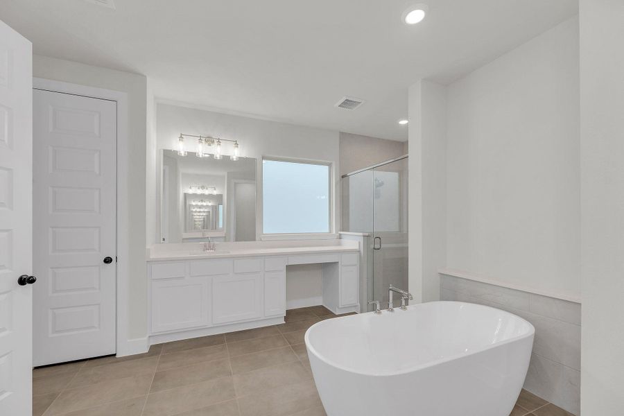 Furnished interior view inside a new home in Santa Rita Ranch, Liberty Hill (Image 16). Furnished interior view inside a new home in Santa Rita Ranch, Liberty Hill (Image 16).