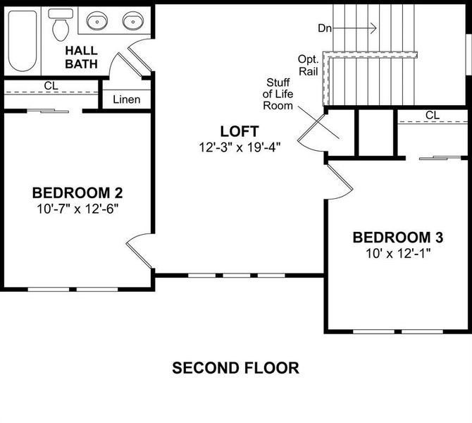 2D floor plan layout of this home in Heritage Ranch, Sherman, TX (Image 3).