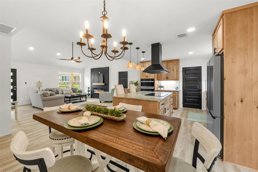 Furnished interior view inside a new home in , Point Blank (Image 13).