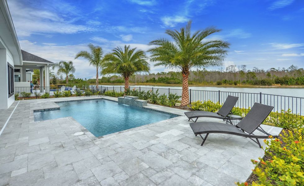 Exterior details and patio area of a home in Mosaic, Daytona Beach (Image 3).