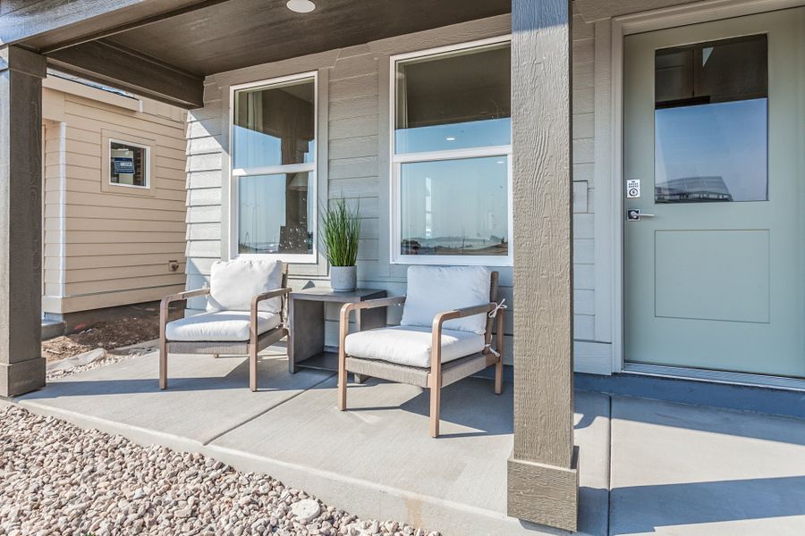 Representative exterior details of a home built from the Clover by Hartford Homes in Prairie Song Cottages, Windsor (Image 2). Representative exterior details of a home built from the Clover by Hartford Homes in Prairie Song Cottages, Windsor (Image 2).