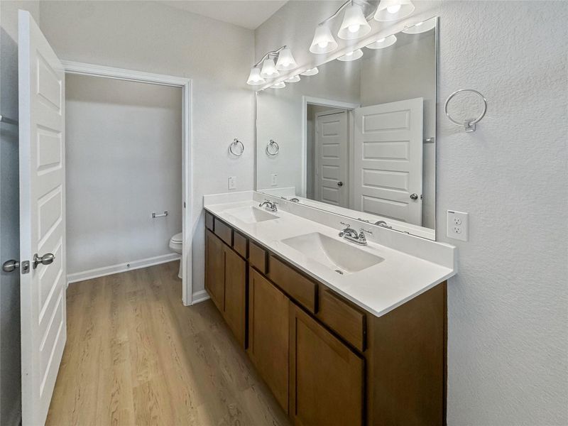The Piedmont- Primary Bathroom with Dual Vanities
