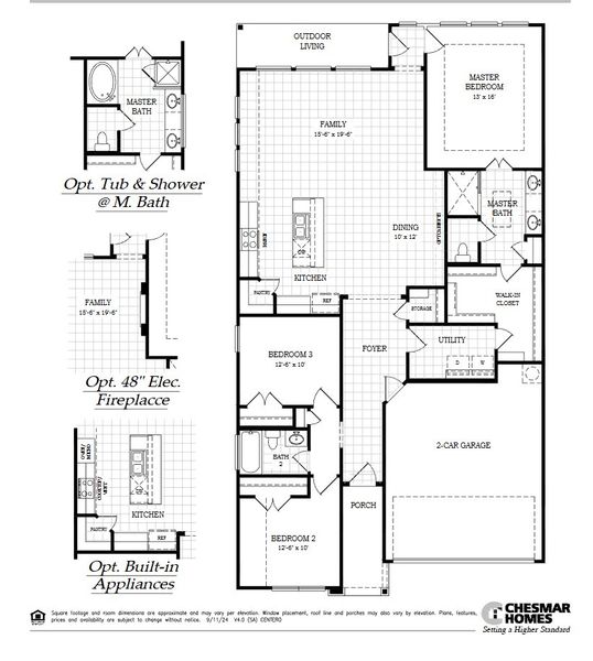 2D floor plan layout of this home in Prominence – Now Selling, San Antonio, TX (Image 3).