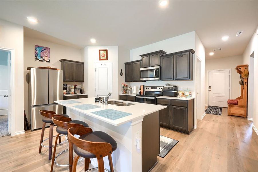 Furnished interior view inside a new home in Enclave at Pecan Creek, Providence Village (Image 15). Furnished interior view inside a new home in Enclave at Pecan Creek, Providence Village (Image 15).