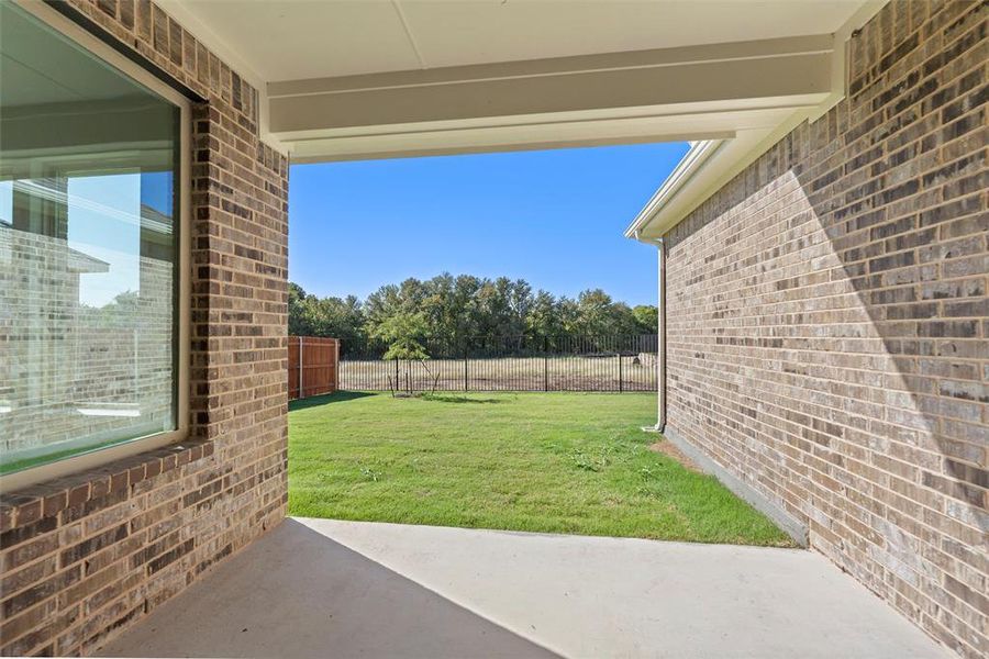 Exterior details and patio area of a home in Morningstar, Aledo (Image 17). Exterior details and patio area of a home in Morningstar, Aledo (Image 17).