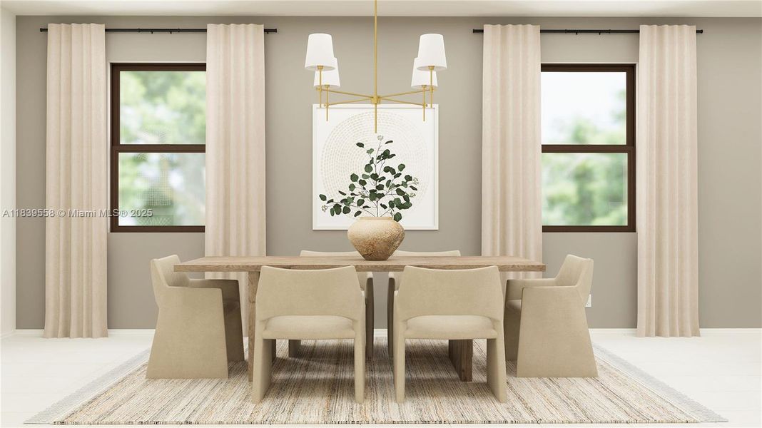 Furnished interior view inside a new home in Arbor Estates, Miami (Image 7).