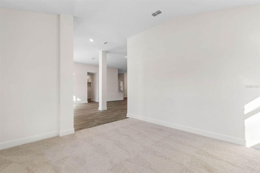 View from Formal Dining or Living to the open concept