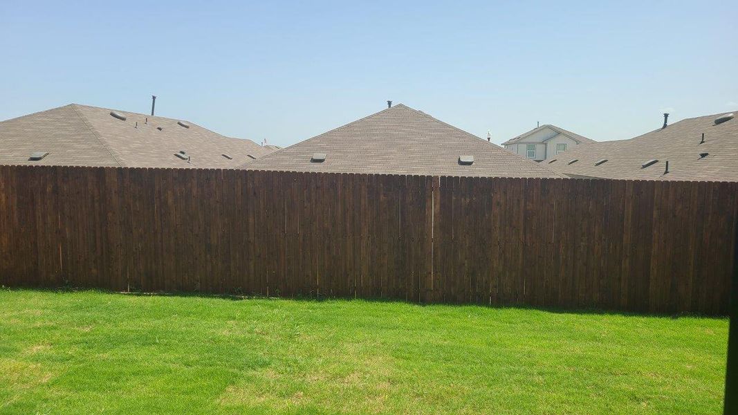 Exterior details and patio area of a home in Hickory Grove, Krum (Image 3). Exterior details and patio area of a home in Hickory Grove, Krum (Image 3).