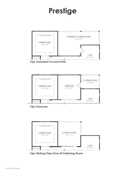 2D floor plan layout for the Prestige by Del Webb in Del Webb Fulshear, Fulshear, TX (Image 5).