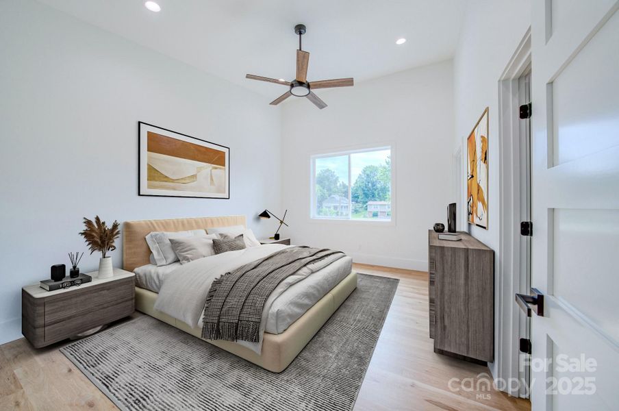 Virtually Staged Second Floor Bedroom