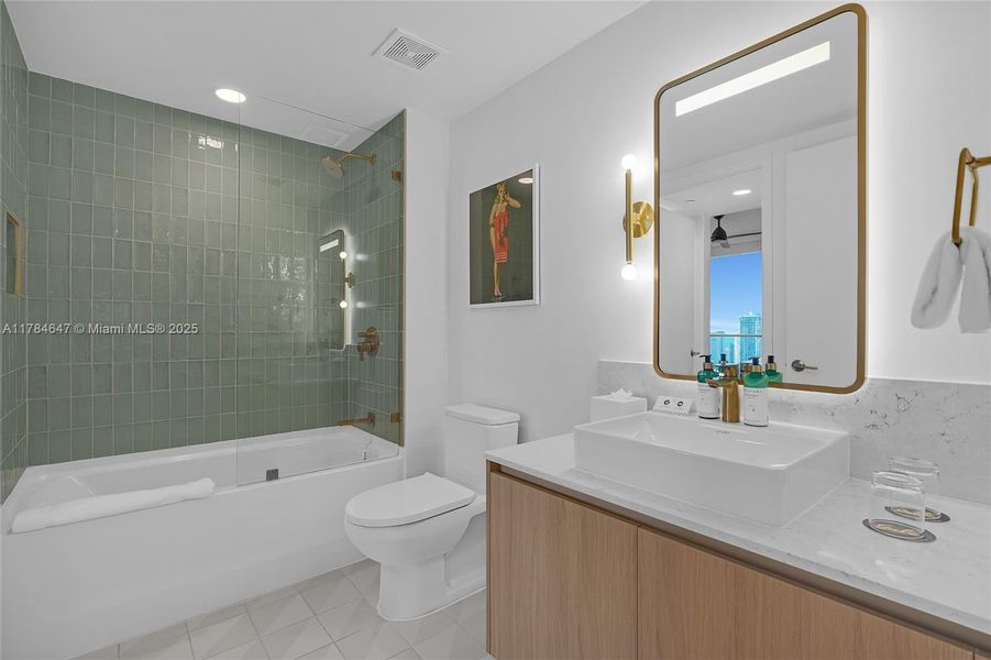 Furnished interior view inside a new home in , Miami (Image 9).