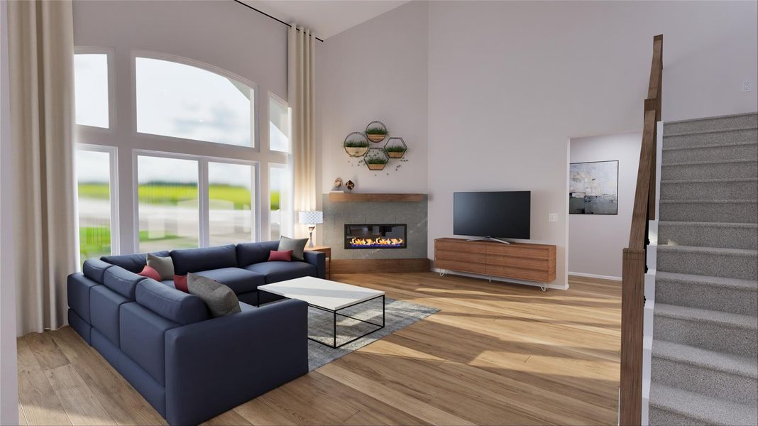 Furnished interior view inside a new home in Bridgeland, Cypress (Image 25).