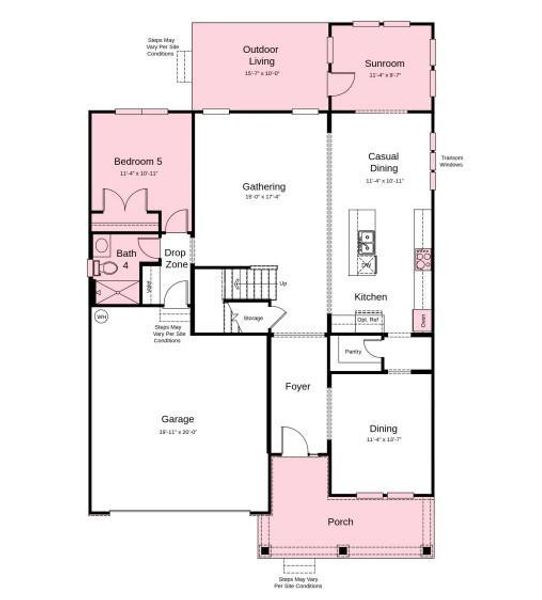 Structural Options Added Include: Fireplace, Windows at Loft, Windows at Casual Dining, Fireplace, and Gourmet Kitchen