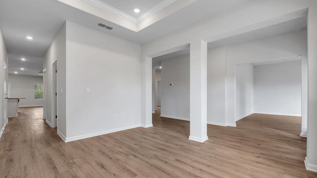 Representative unfurnished interior of a home built from the The Mckenzie by D.R. Horton in Greystone, Crawfordville (Image 12).