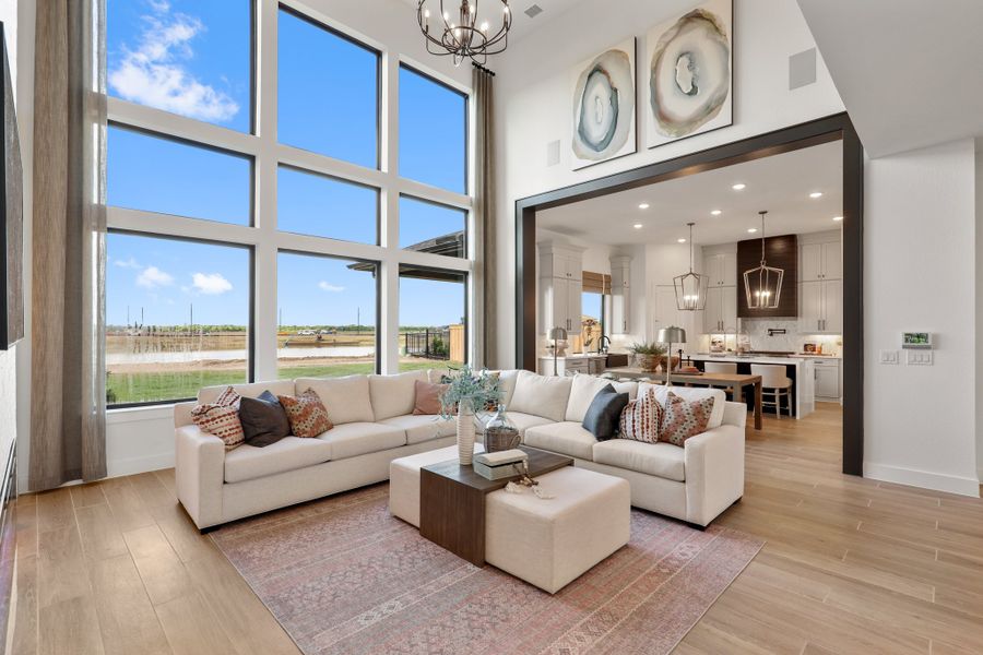 Furnished interior view inside a new home in Dunham Pointe 70', Cypress (Image 6).