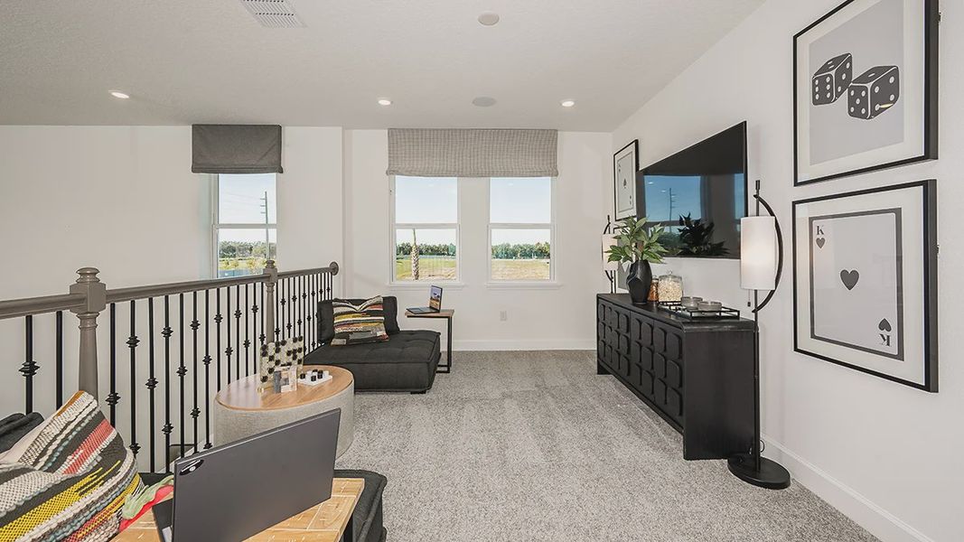 Furnished interior view inside a new home in Lochside, Mount Dora (Image 18). Furnished interior view inside a new home in Lochside, Mount Dora (Image 18).