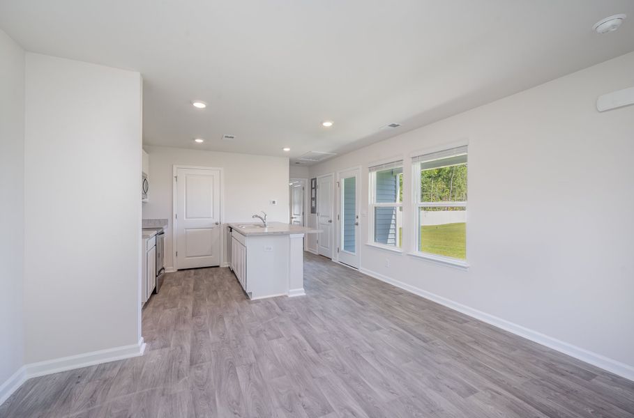 Representative unfurnished interior of a home built from the HANNAH by D.R. Horton in The Meadows at Wildwood Village, Shallotte (Image 15).