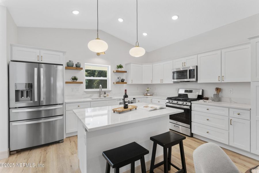 Furnished interior view inside a new home in , San Mateo (Image 14). Furnished interior view inside a new home in , San Mateo (Image 14).