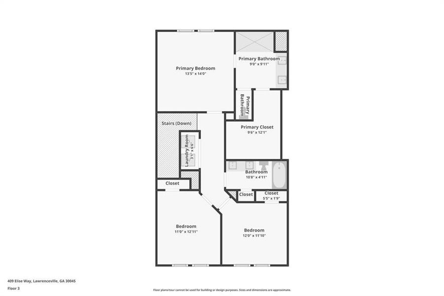 2D floor plan layout of this home in , Lawrenceville, GA (Image 7).