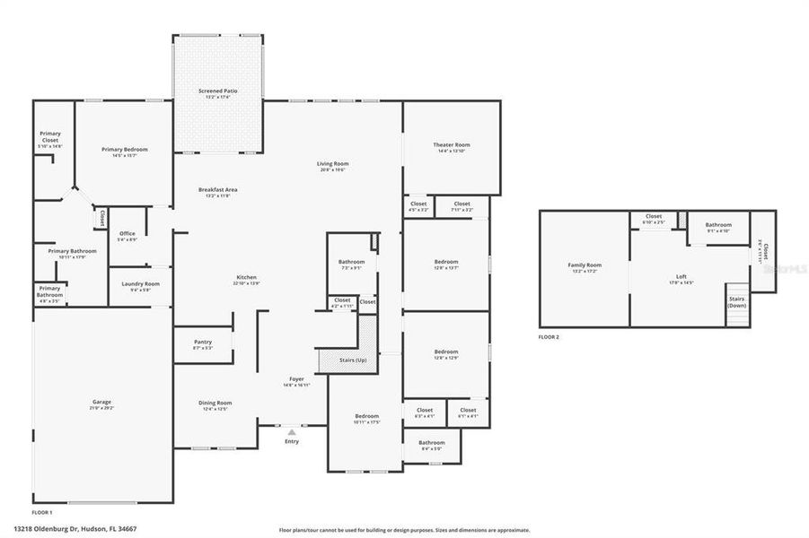 2D floor plan layout of this home in Bella Terra, Hudson, FL (Image 5). 2D floor plan layout of this home in Bella Terra, Hudson, FL (Image 5).