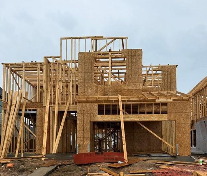 In-progress construction of a new home in Tompkins Reserve, Katy, TX (Image 6).