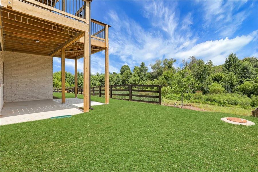 Exterior details and patio area of a home in Hopewell Reserve, Cumming (Image 23).