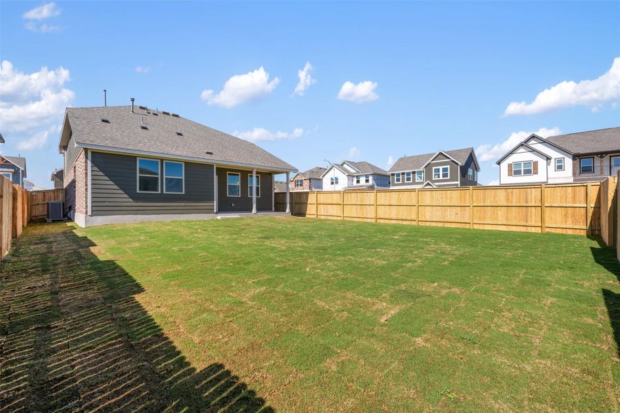 Exterior details and patio area of a home in Patterson Ranch, Georgetown (Image 3).