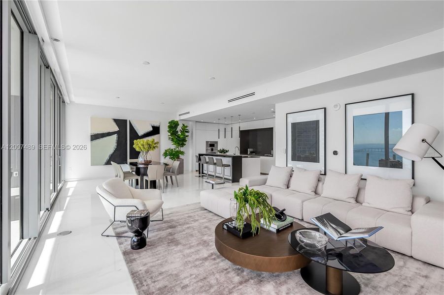 Furnished interior view inside a new home in , Miami (Image 13). Furnished interior view inside a new home in , Miami (Image 13).