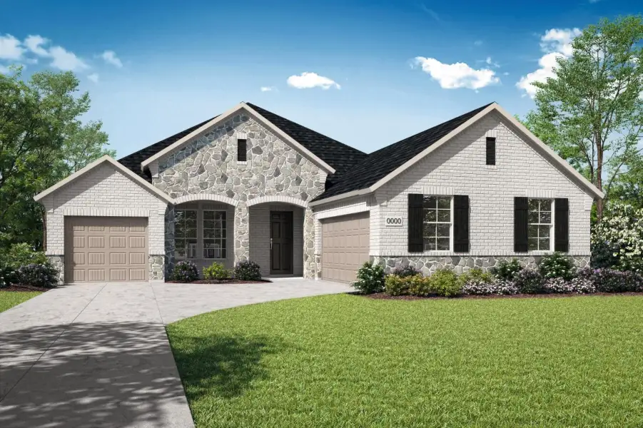 Representative exterior photo of a completed home built from the Brett by Tri Pointe Homes in LaPrelle, Haslet, TX (Image 3). Representative exterior photo of a completed home built from the Brett by Tri Pointe Homes in LaPrelle, Haslet, TX (Image 3).