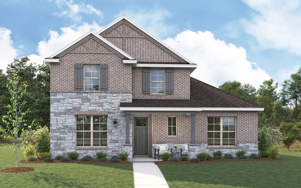 The Lavon - Hill Country with Stone Elevation