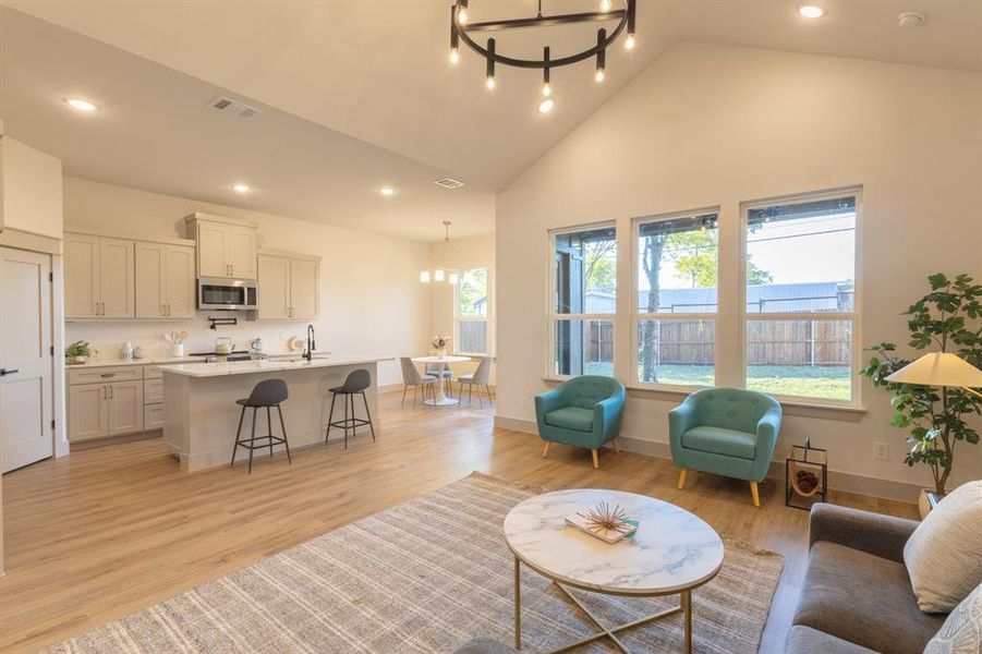 Furnished interior view inside a new home in , Fort Worth (Image 11).
