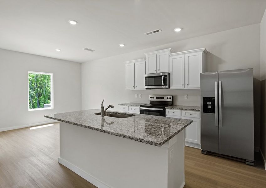 The island is perfect for meal prepping