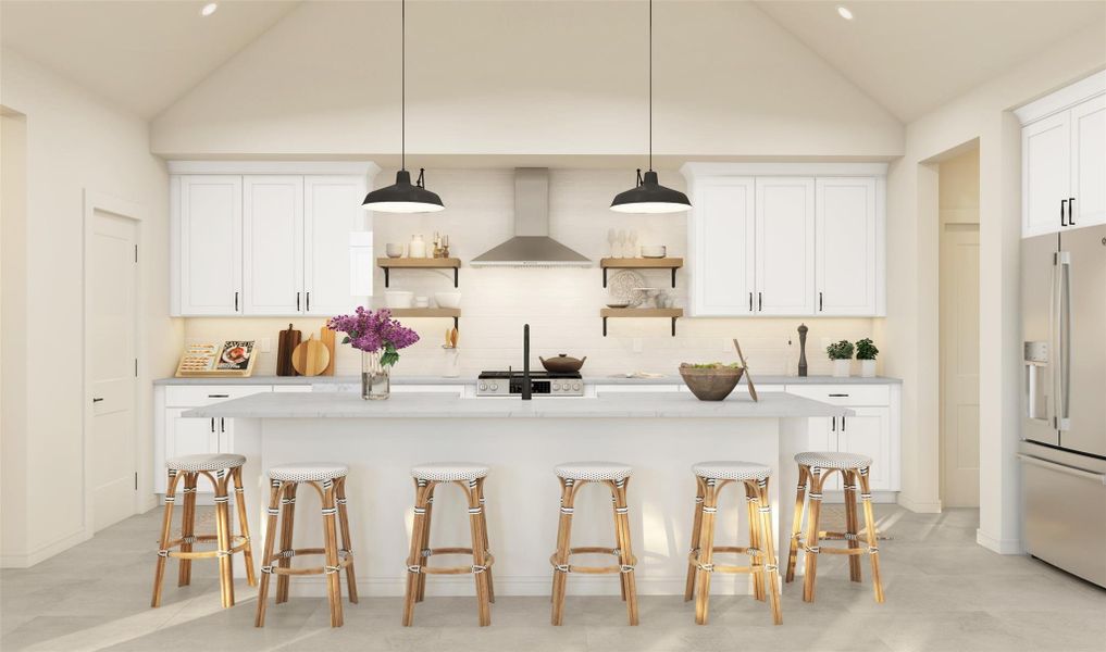 Gourmet island kitchen (*Artist rendering used for illustration purposes only.)