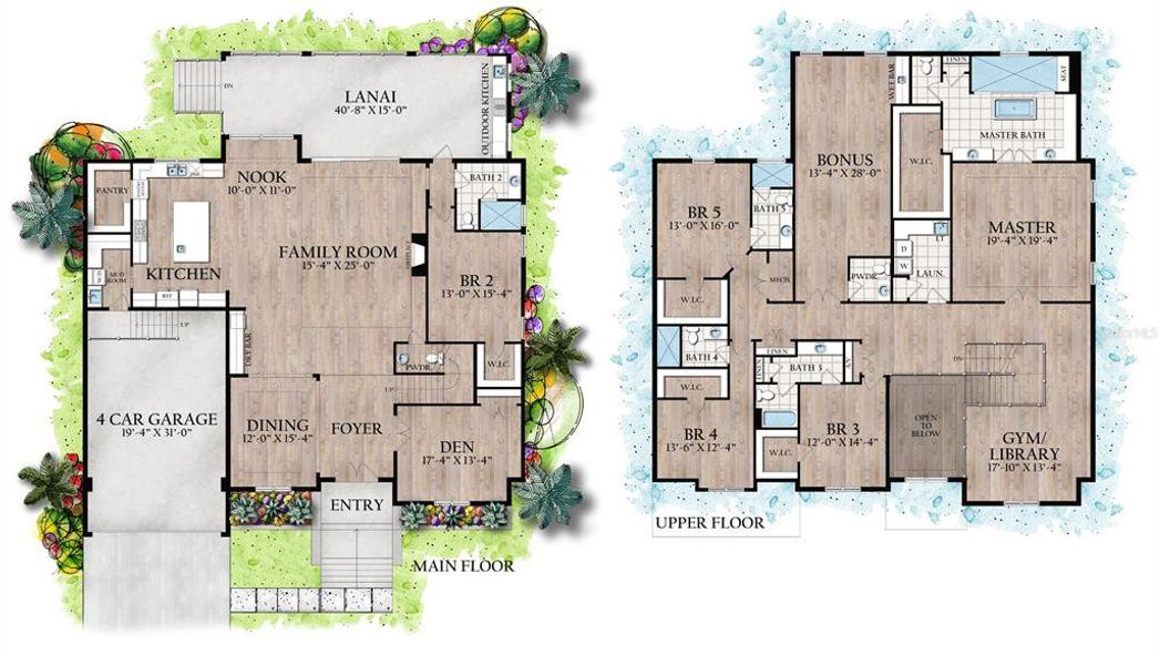 2D floor plan layout of this home in , Tampa, FL (Image 2).